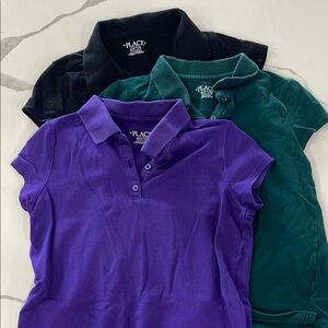 Children’s Place Kids Polo Shirts - Black, Green, Purple